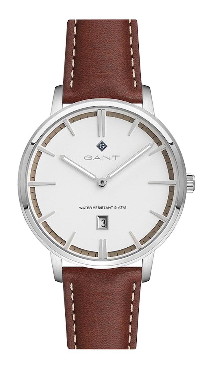 Gant G109001 Takvimli 41 mm Kahverengi Deri Kordon Analog Erkek Kol Saati