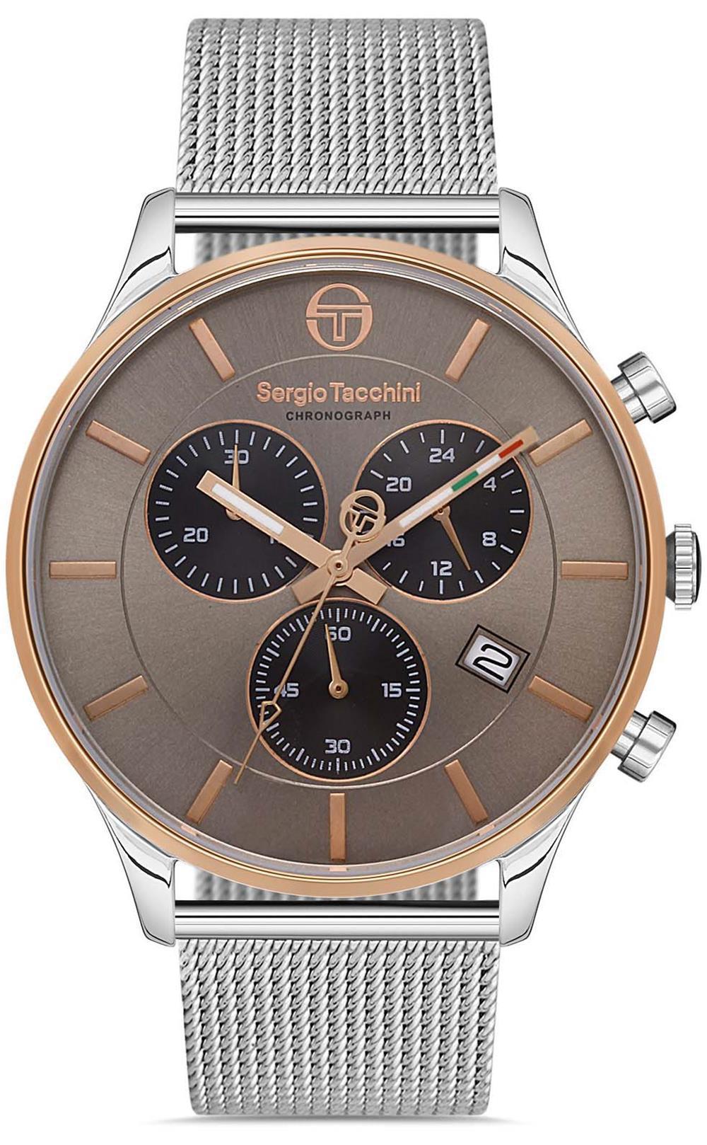 Sergio Tacchini ST.1.10234.3 Takvimli 44 mm Çelik Kordon Analog Erkek Kol Saati