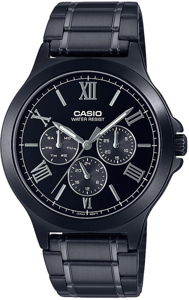 Casio MTP-V300B-1AUDF Takvimli 42 mm Siyah Çelik Kordon Analog Erkek Kol Saati
