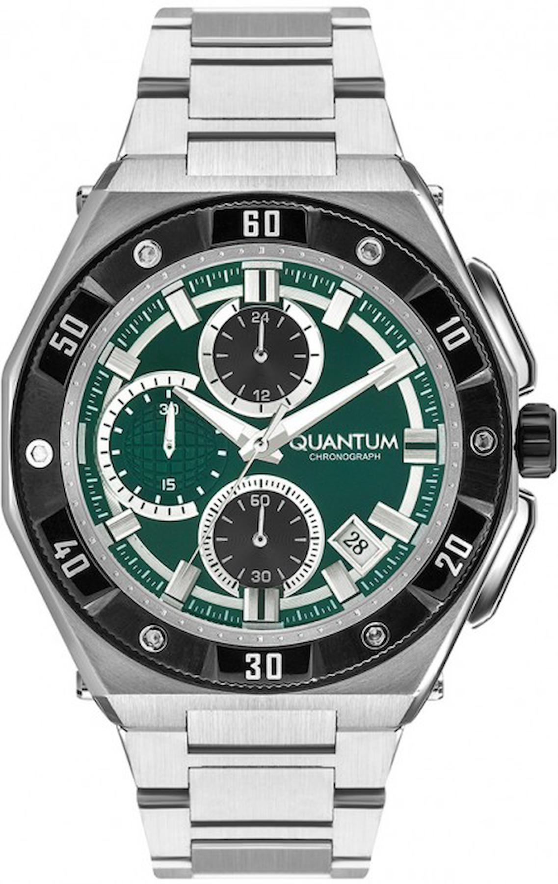 Quantum HNG1011.370 Takvimli 45 mm Çelik Kordon Analog Erkek Kol Saati