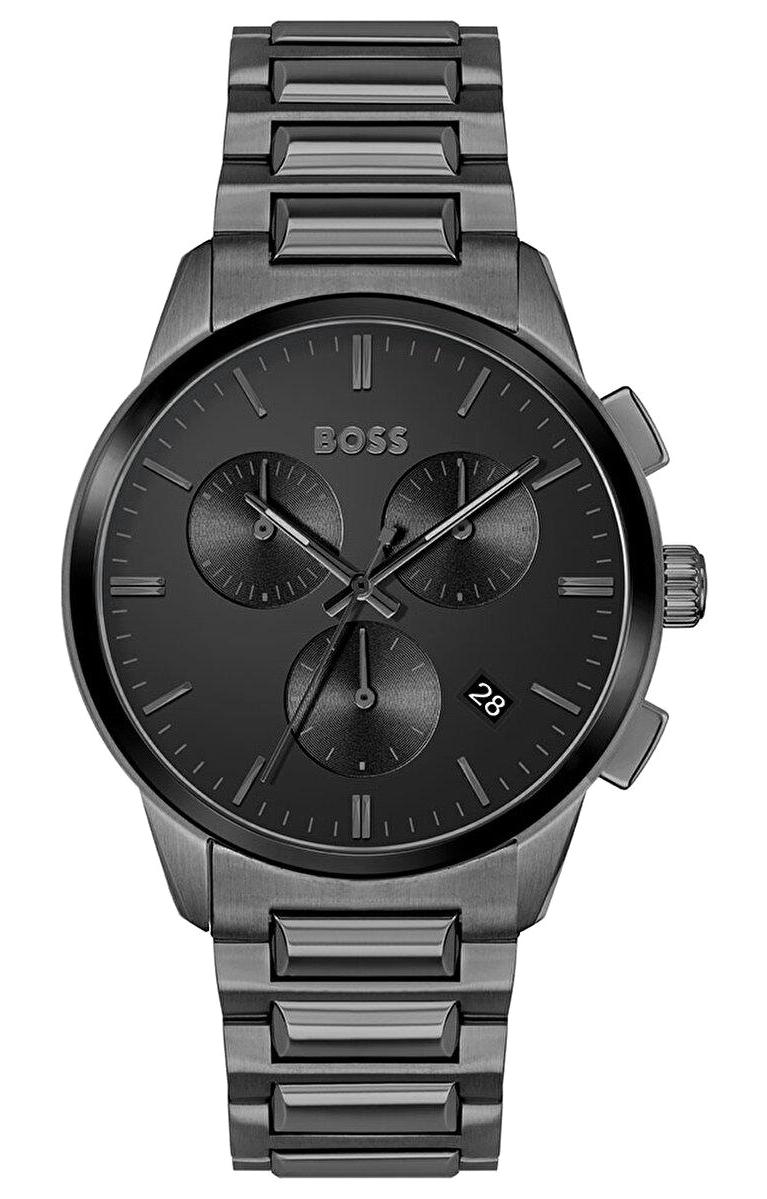 Boss Watches HB1513929 Takvimli 43 mm Siyah Çelik Kordon Analog Erkek Kol Saati