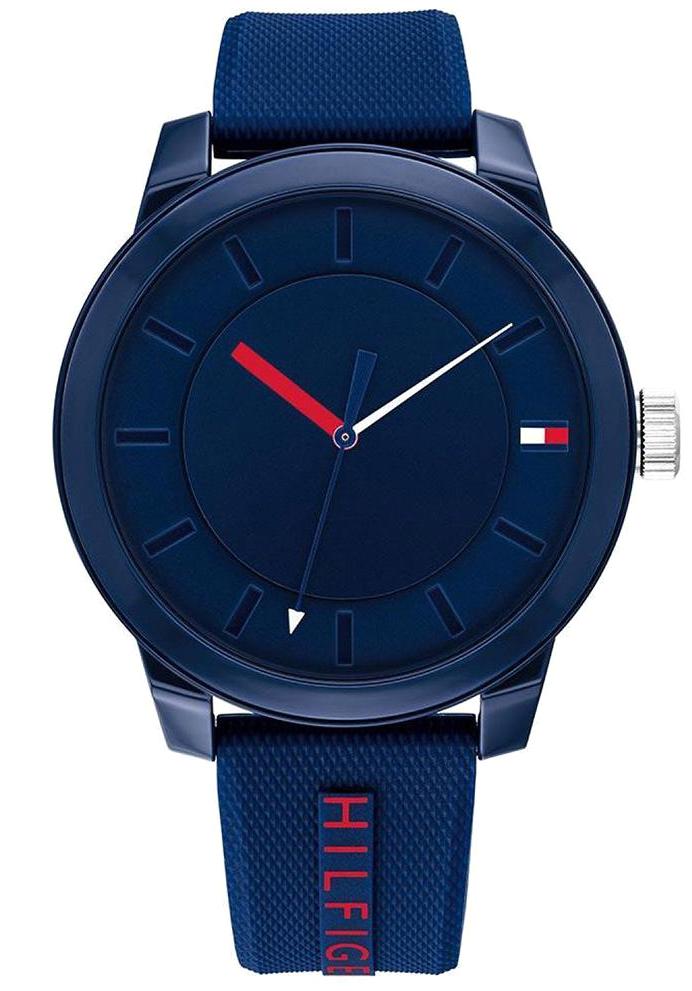 Tommy Hilfiger TH1791745 Takvimli 45 mm Lacivert Silikon Kordon Analog Erkek Kol Saati