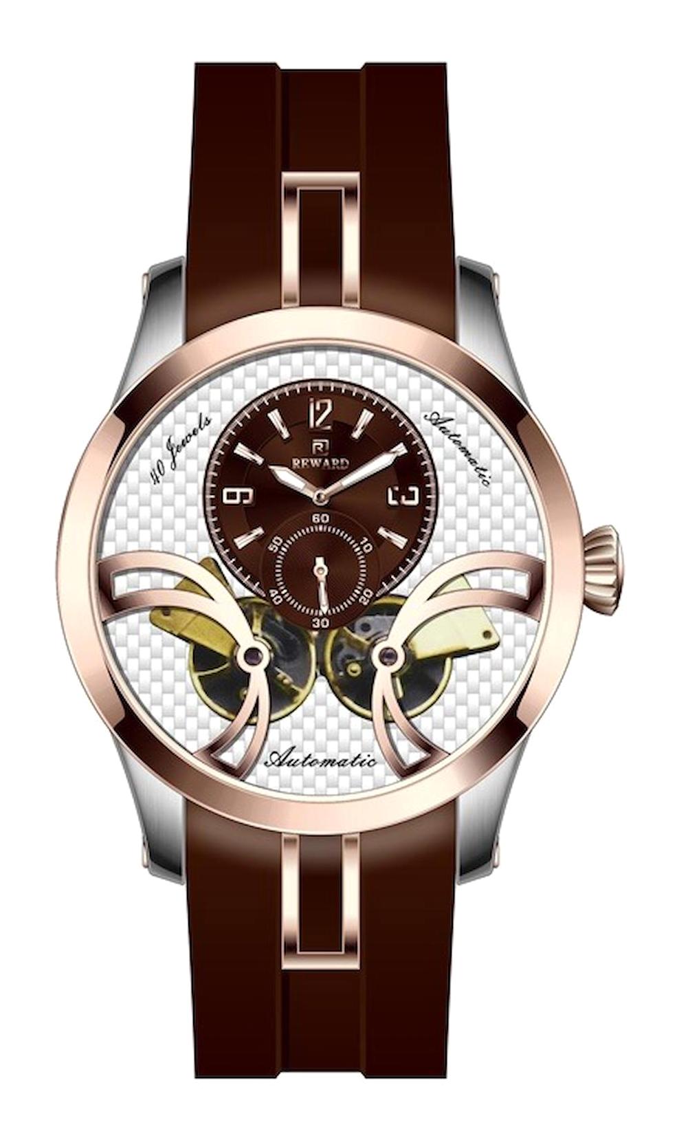 Reward A145154 47 mm Kahverengi Silikon Kordon Analog Erkek Kol Saati