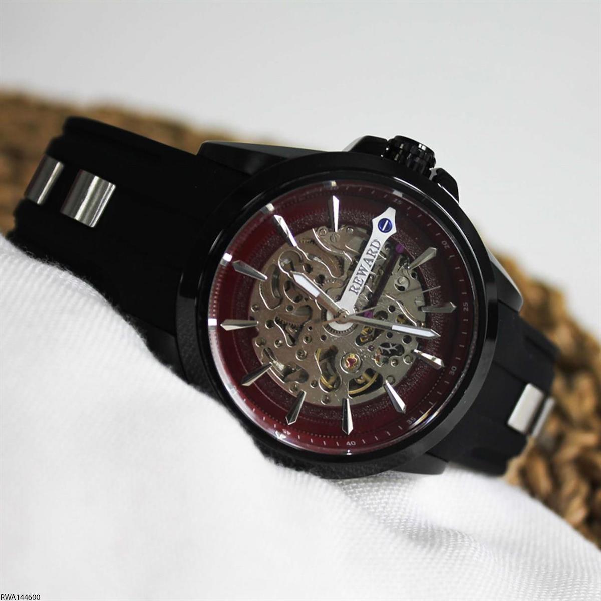 Reward RWA144600 46 mm Siyah Silikon Kordon Analog Erkek Kol Saati