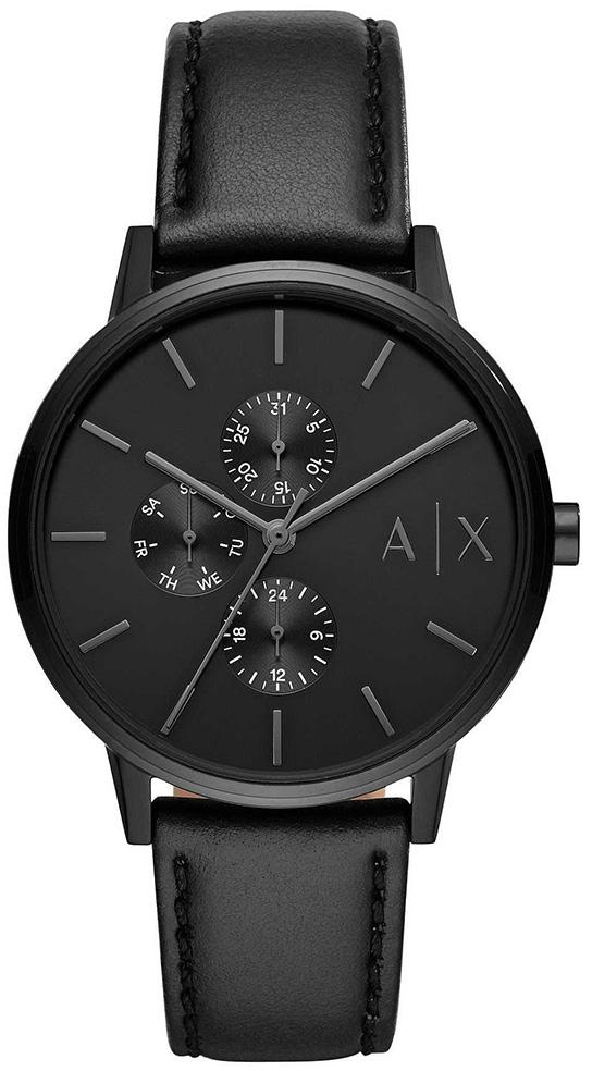 Armani Exchange AX2719 Takvimli 42 mm Siyah Deri Kordon Analog Erkek Kol Saati
