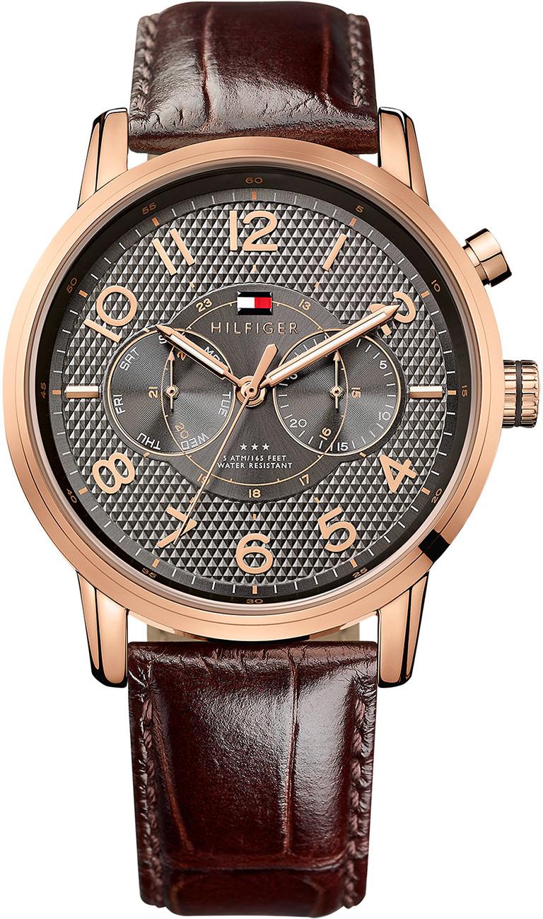 Tommy Hilfiger TH1791084 Takvimli 42 mm Kahverengi Deri Kordon Analog Kol Saati