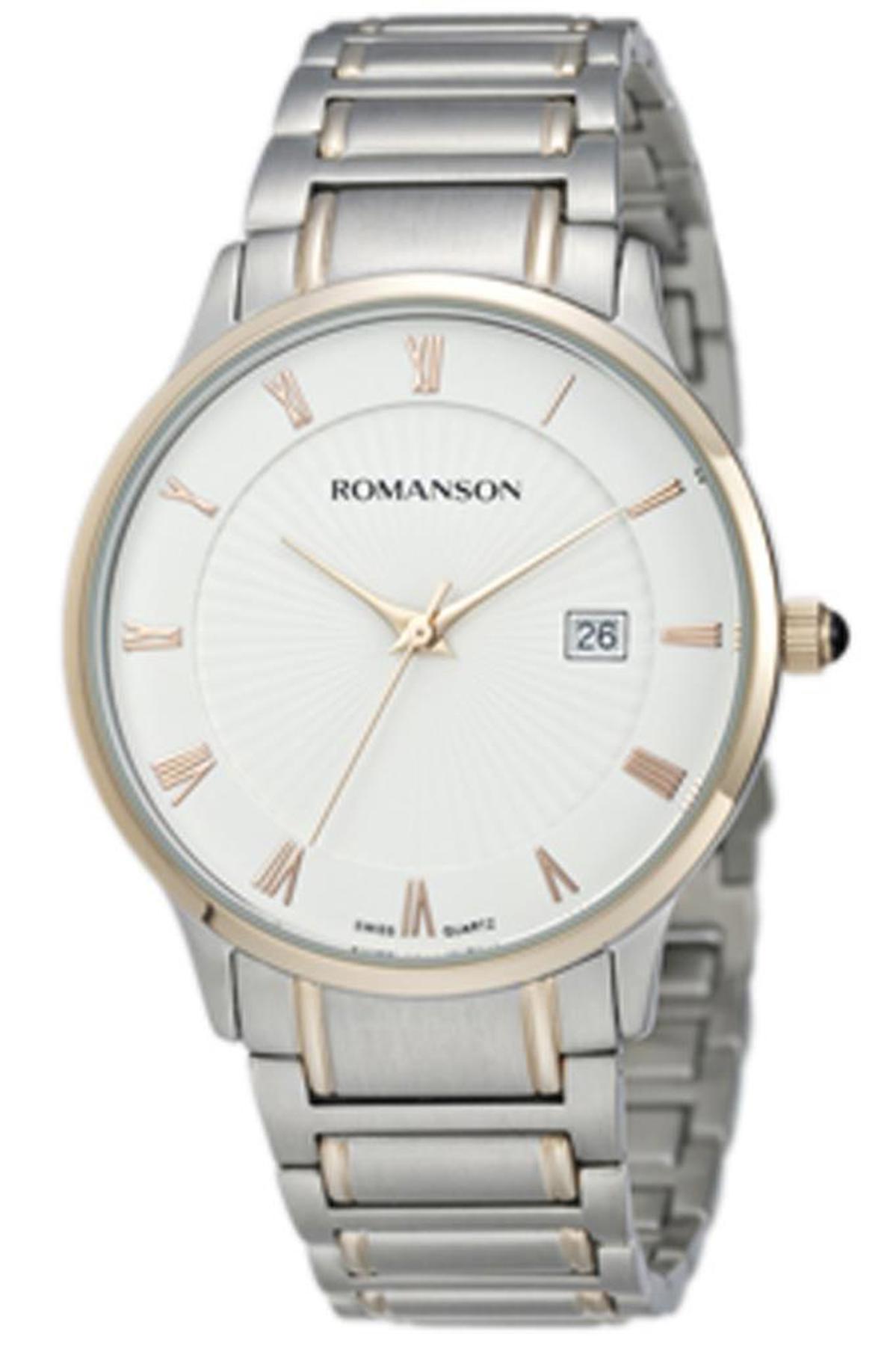 Romanson TM4253MM1JA16R Takvimli 41 mm Çelik Kordon Analog Erkek Kol Saati