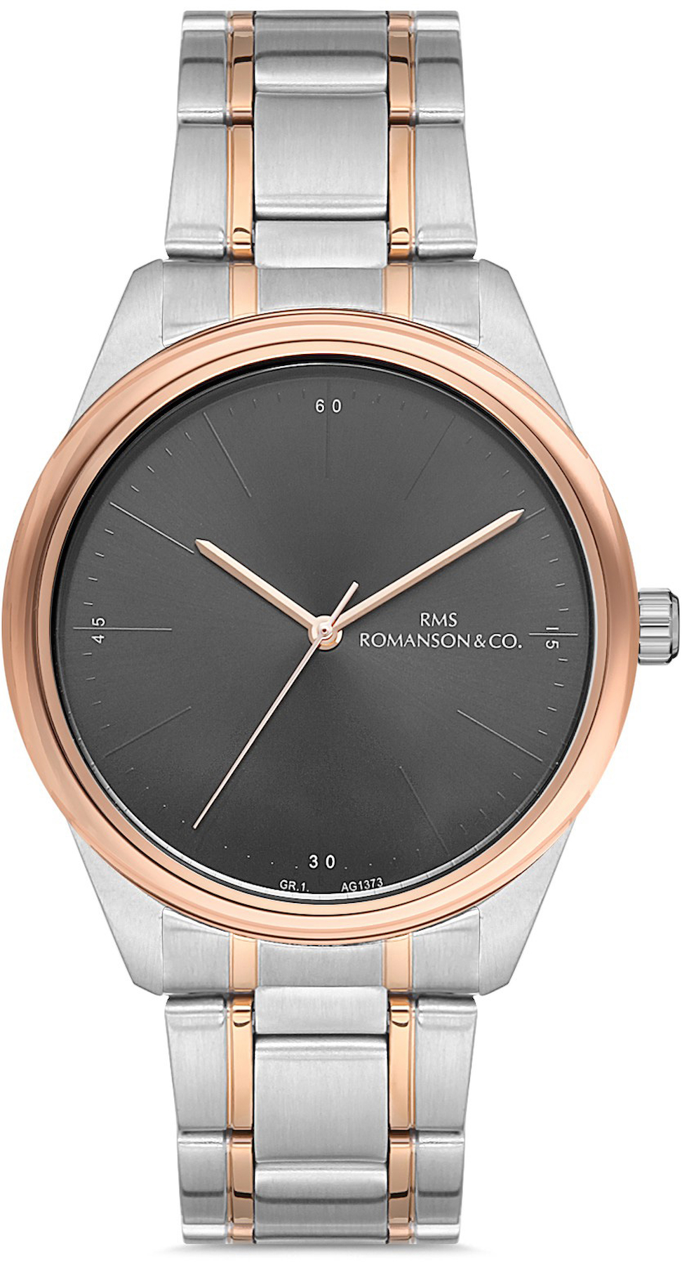 Romanson GR.1.AG1373.21 41 mm Gri-Rose Gold Çelik Kordon Analog Kol Saati