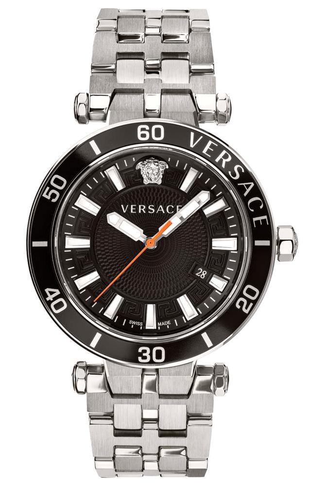 Versace VRSCVEZ300321 Takvimli 43 mm Çelik Kordon Analog Erkek Kol Saati