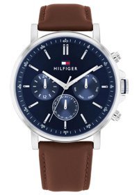 Tommy Hilfiger TH1710585 Takvimli 44 mm Kahverengi Deri Kordon Analog Erkek Kol Saati