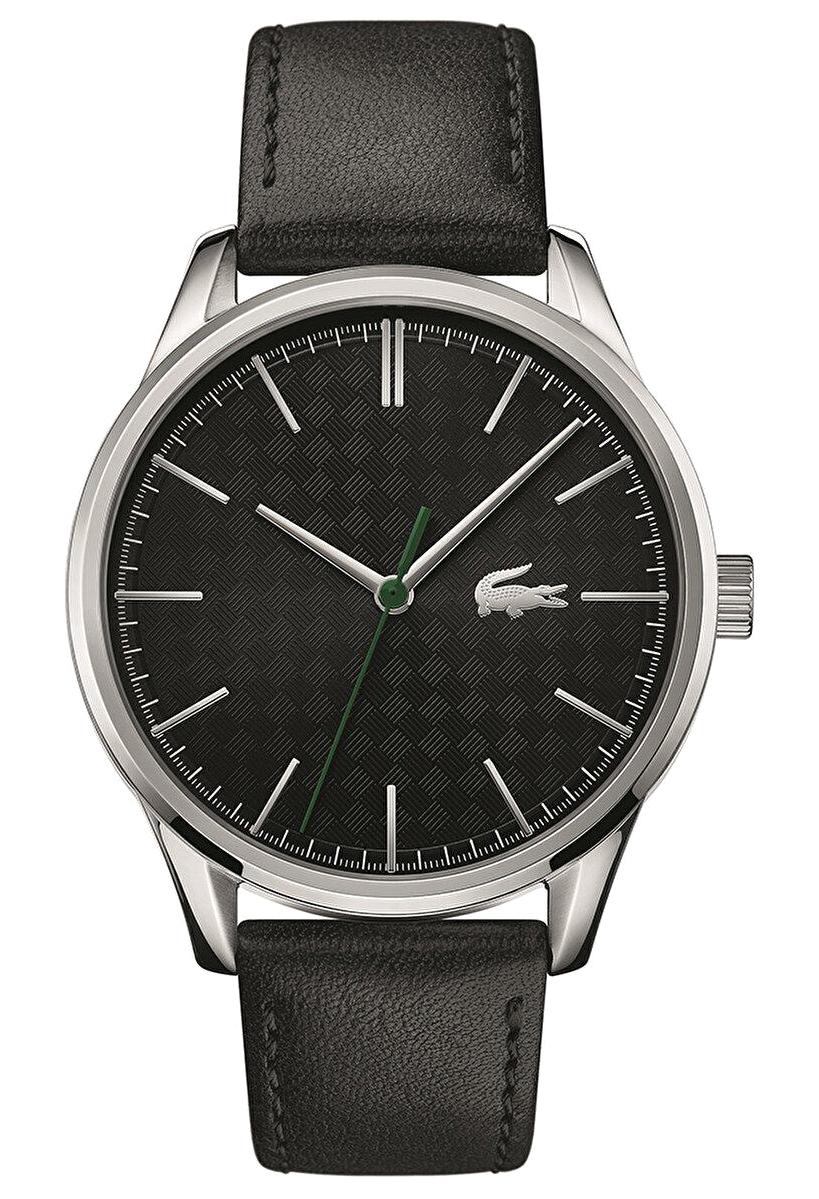 Lacoste LAC2011047 42 mm Siyah Deri Kordon Analog Erkek Kol Saati