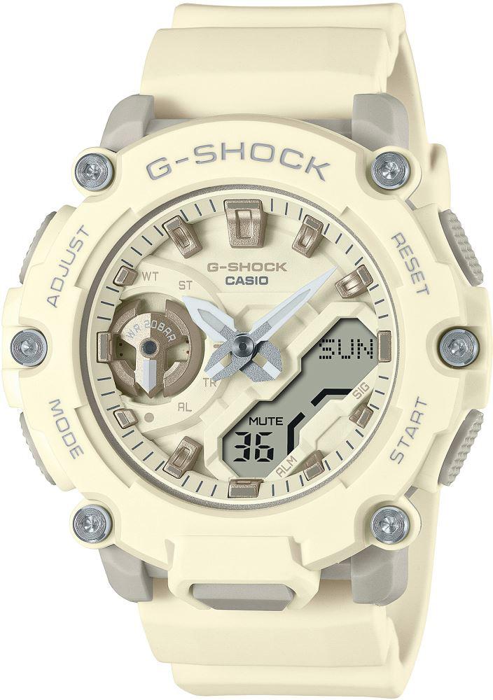 Casio GMA-S2200-7A Takvimli 45.7 mm Krem Silikon Kordon Analog Kadın Kol Saati