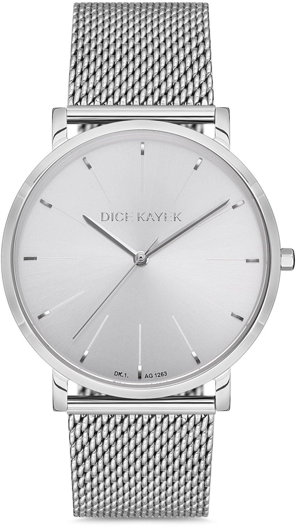 Dice Kayek DK.1.AG1263.01 Takvimli 42 mm Çelik Kordon Analog Kol Saati