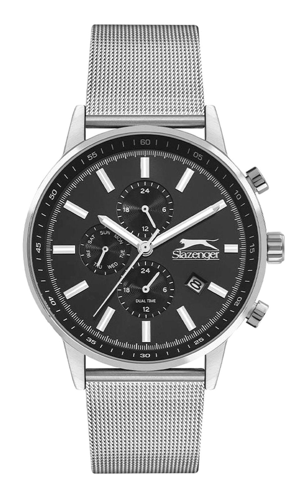 Slazenger SL.09.1927.2.03H Takvimli 44 mm Çelik Kordon Analog Erkek Kol Saati