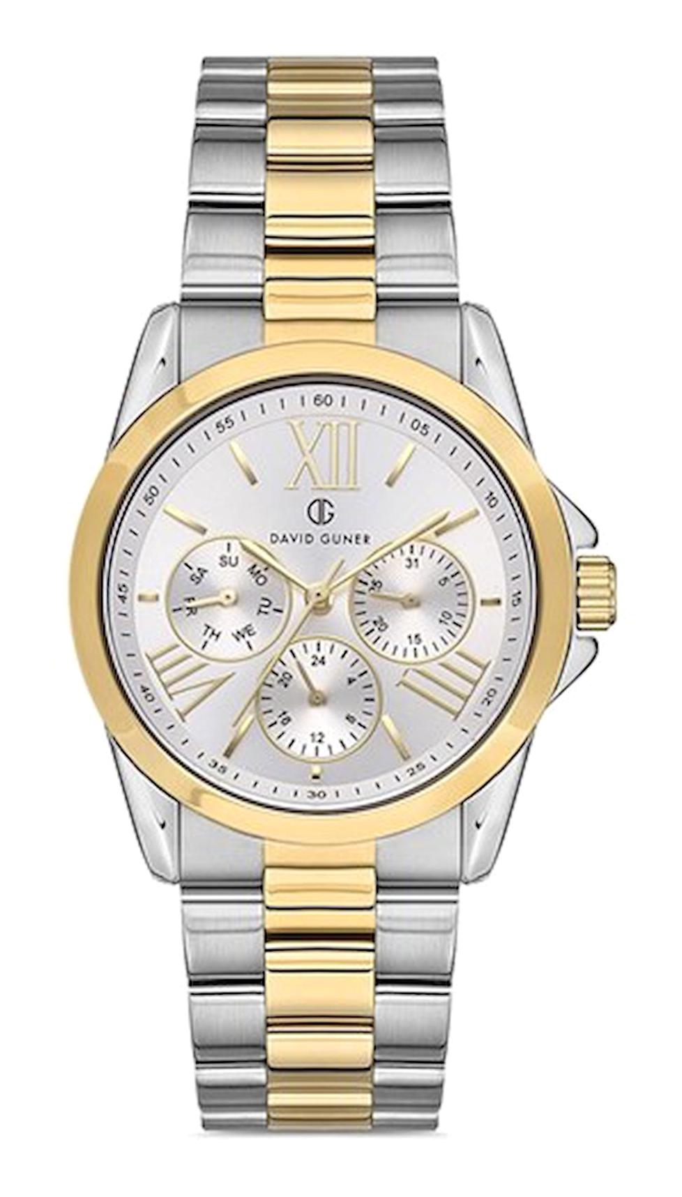 David Guner DG-8308LA-D1 Takvimli 42 mm Çelik Kordon Analog Kol Saati