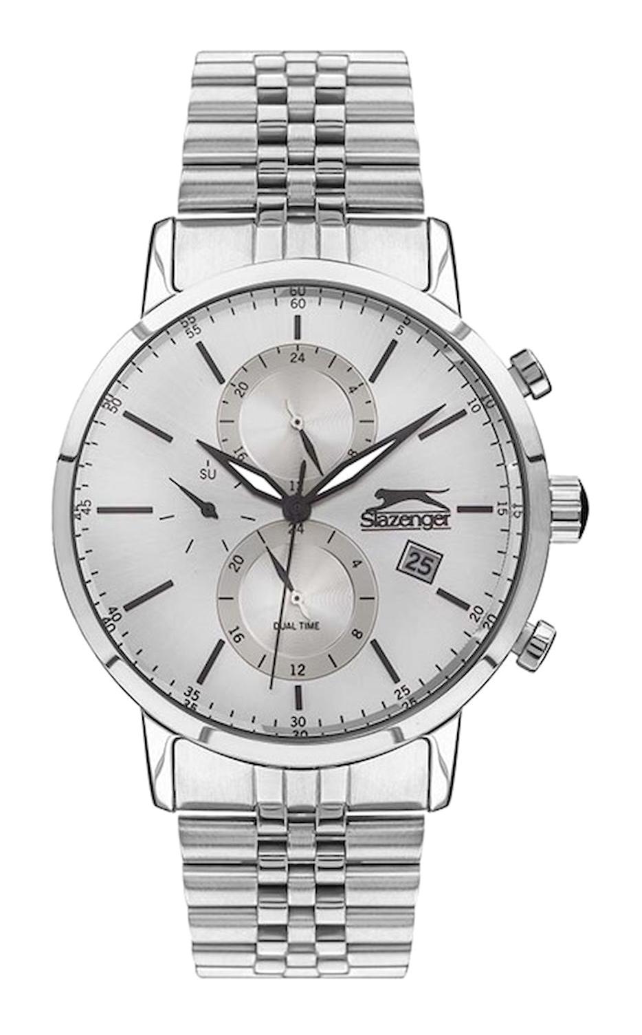 Slazenger SL.09.2077.2.03 Takvimli 44 mm Çelik Kordon Analog Erkek Kol Saati