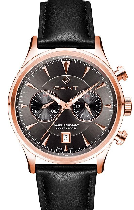 Gant G135006 Takvimli 42 mm Siyah Deri Kordon Analog Erkek Kol Saati