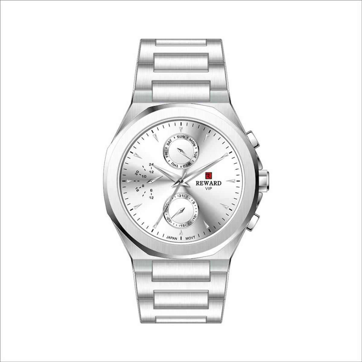 Reward A142581 Takvimli 43 mm Metal Kordon Analog Erkek Kol Saati