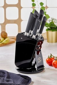 Cooker Şef Standlı 6 Parça Paslanmaz Çelik Bıçak Seti