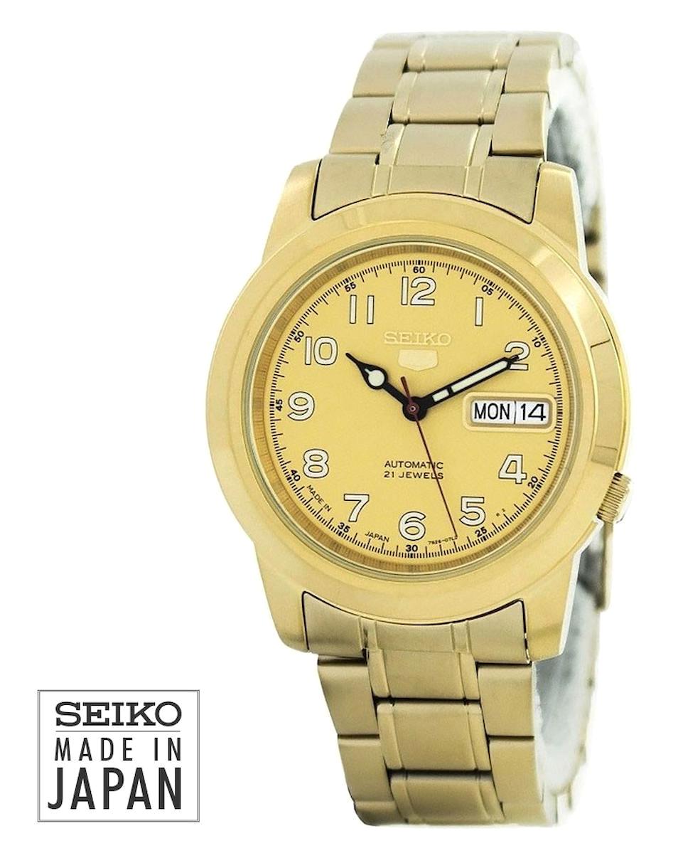 Seiko SNKK38J1 Takvimli 39 mm Altın Çelik Kordon Analog Erkek Kol Saati
