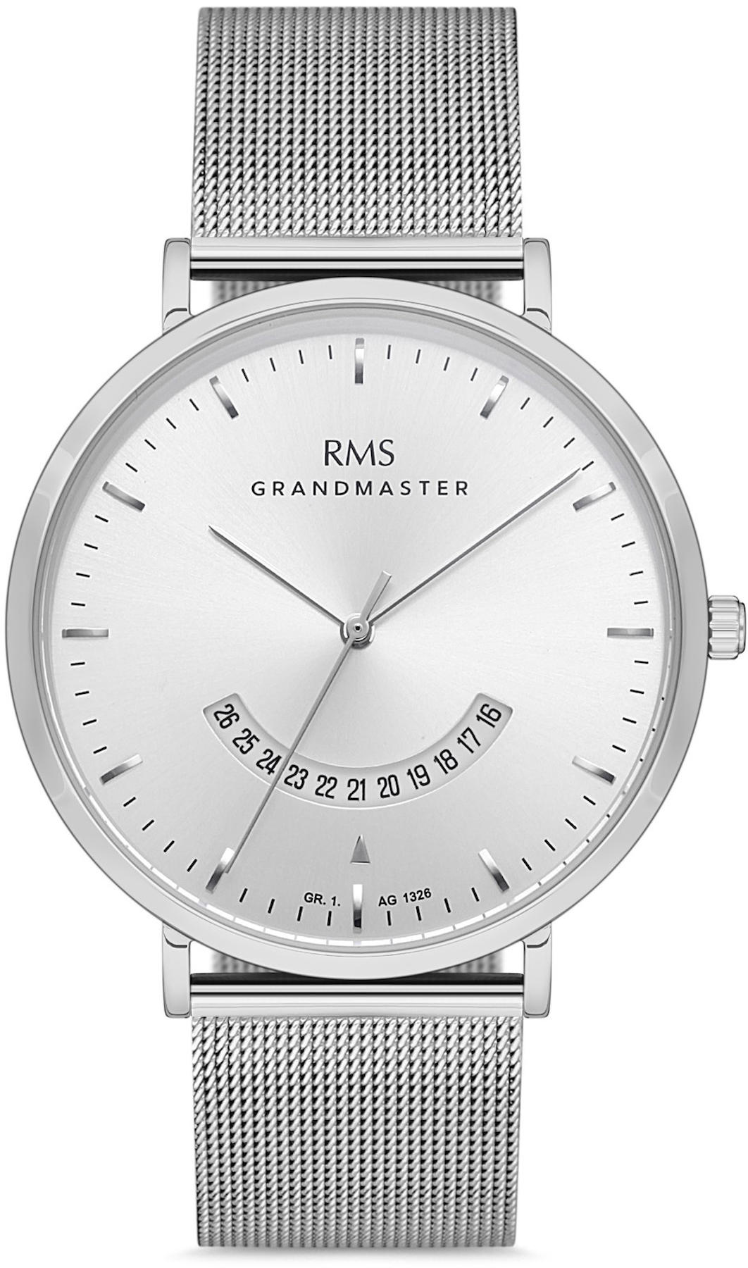 Romanson GR.1.AG1326.01 Takvimli 42 mm Gri Hasır Kordon Analog Kol Saati