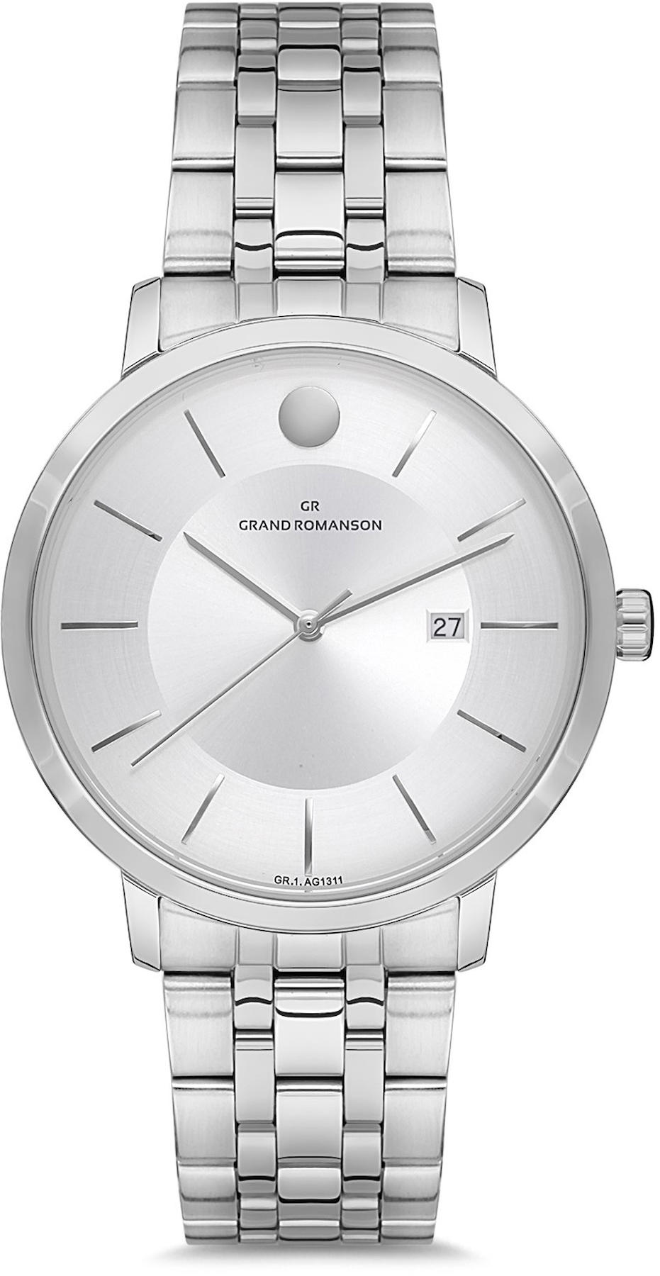 Romanson GR.1.AG1311.01 Takvimli 42 mm Çelik Kordon Analog Kol Saati