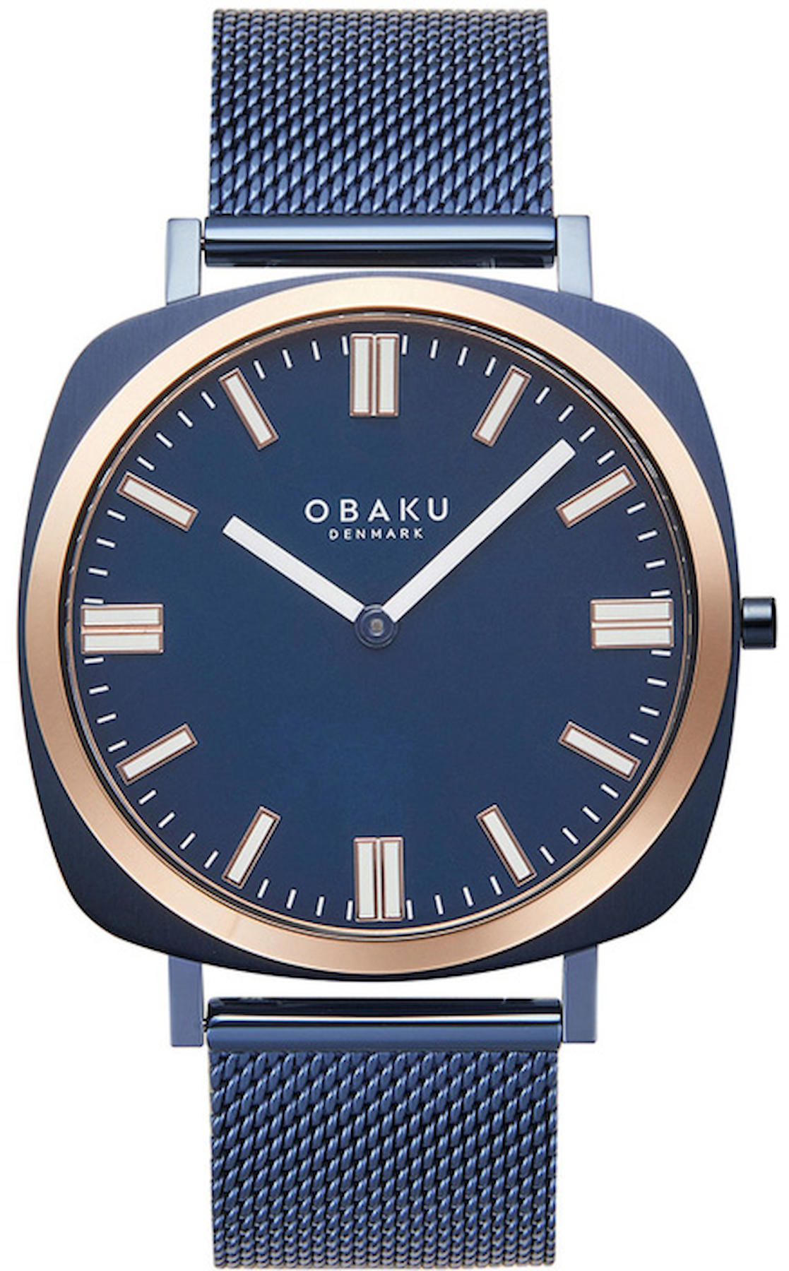 Obaku Denmark V296GXSLML 40 mm Lacivert Çelik-Hasır Kordon Analog Kol Saati
