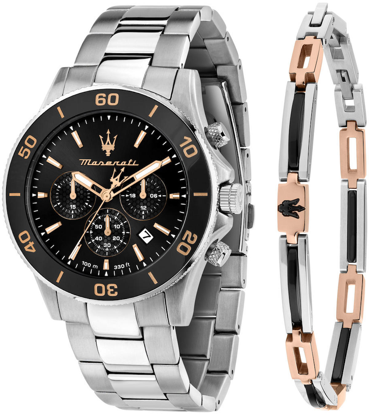 Maserati R8873600001 Takvimli 43 mm Çelik Kordon Analog Kol Saati