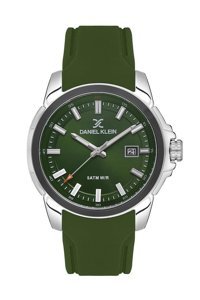 Daniel Klein DK103-DK.1.13553-3 Takvimli 44 mm Yeşil Silikon Kordon Analog Erkek Kol Saati