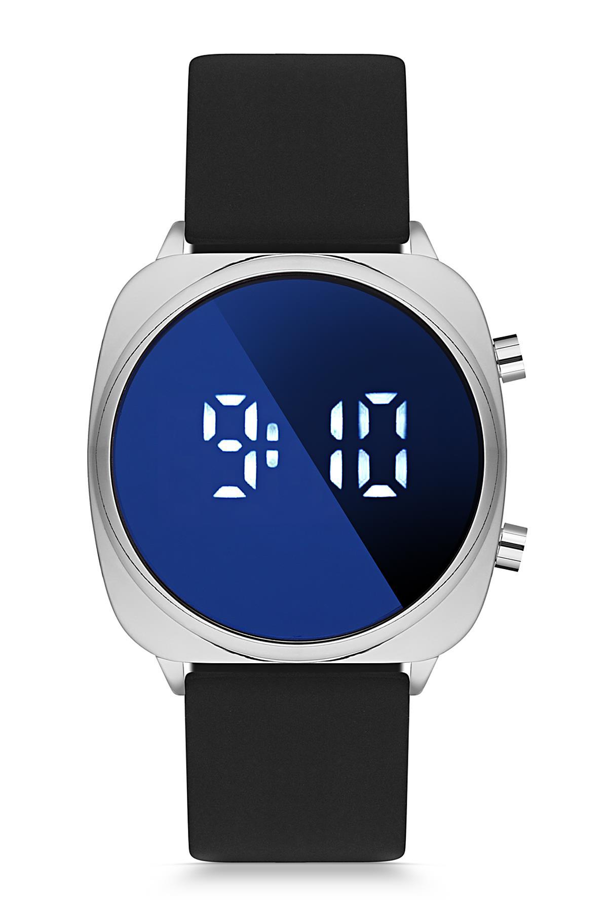 Duke Nickle DEJ29007D Takvimli 42 mm Siyah Silikon Kordon Dijital Erkek Kol Saati