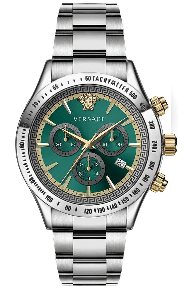 Versace VRSCVEV700721 Takvimli 44 mm Çelik Kordon Analog Erkek Kol Saati