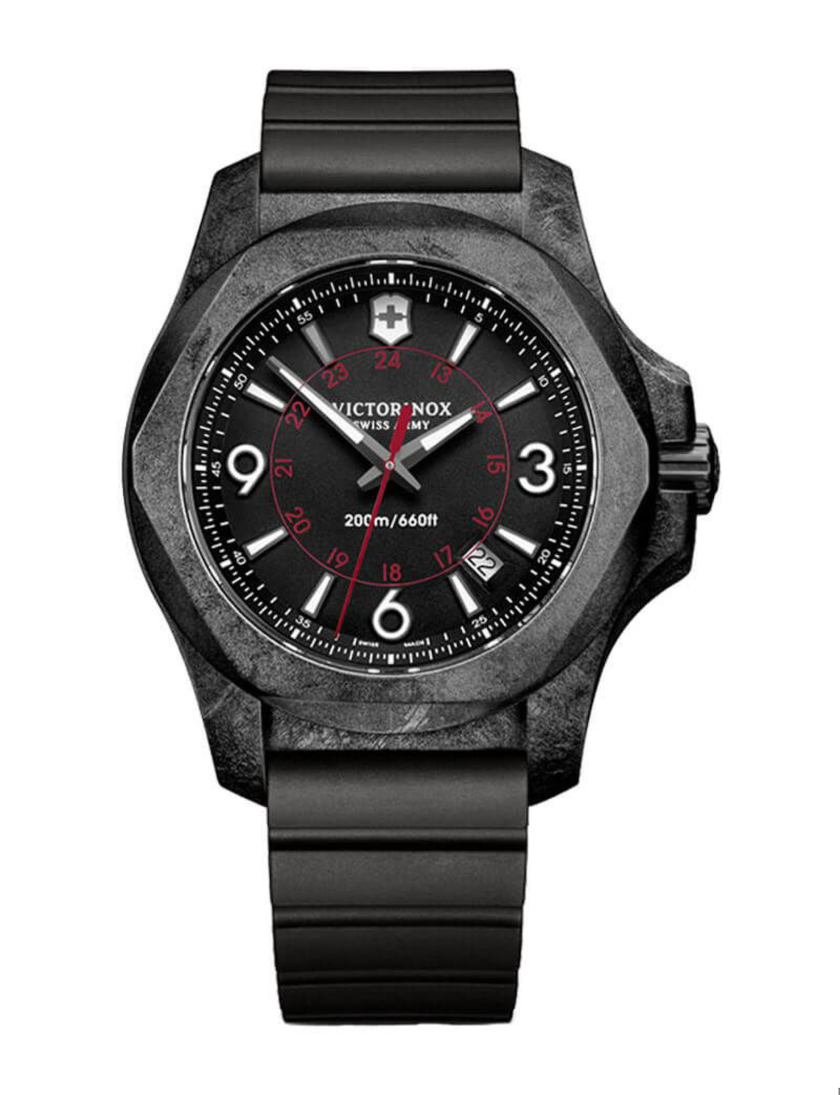 Victorinox Swiss Army 241777 Pusulalı Takvimli 43 mm Siyah Silikon Kordon Analog Kol Saati
