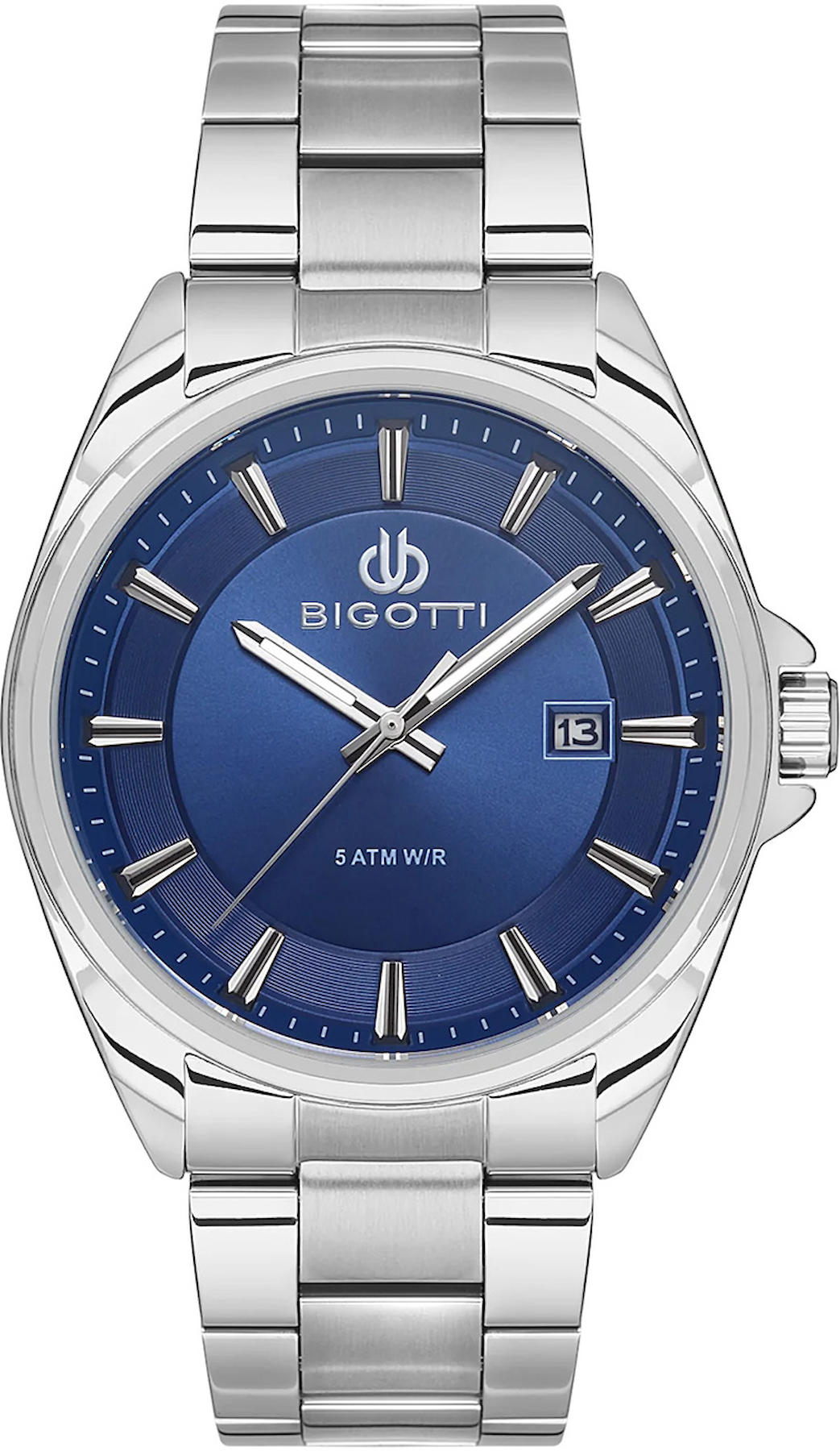 Bigotti BG.1.10471.3 Takvimli 44 mm Çelik Kordon Analog Kol Saati