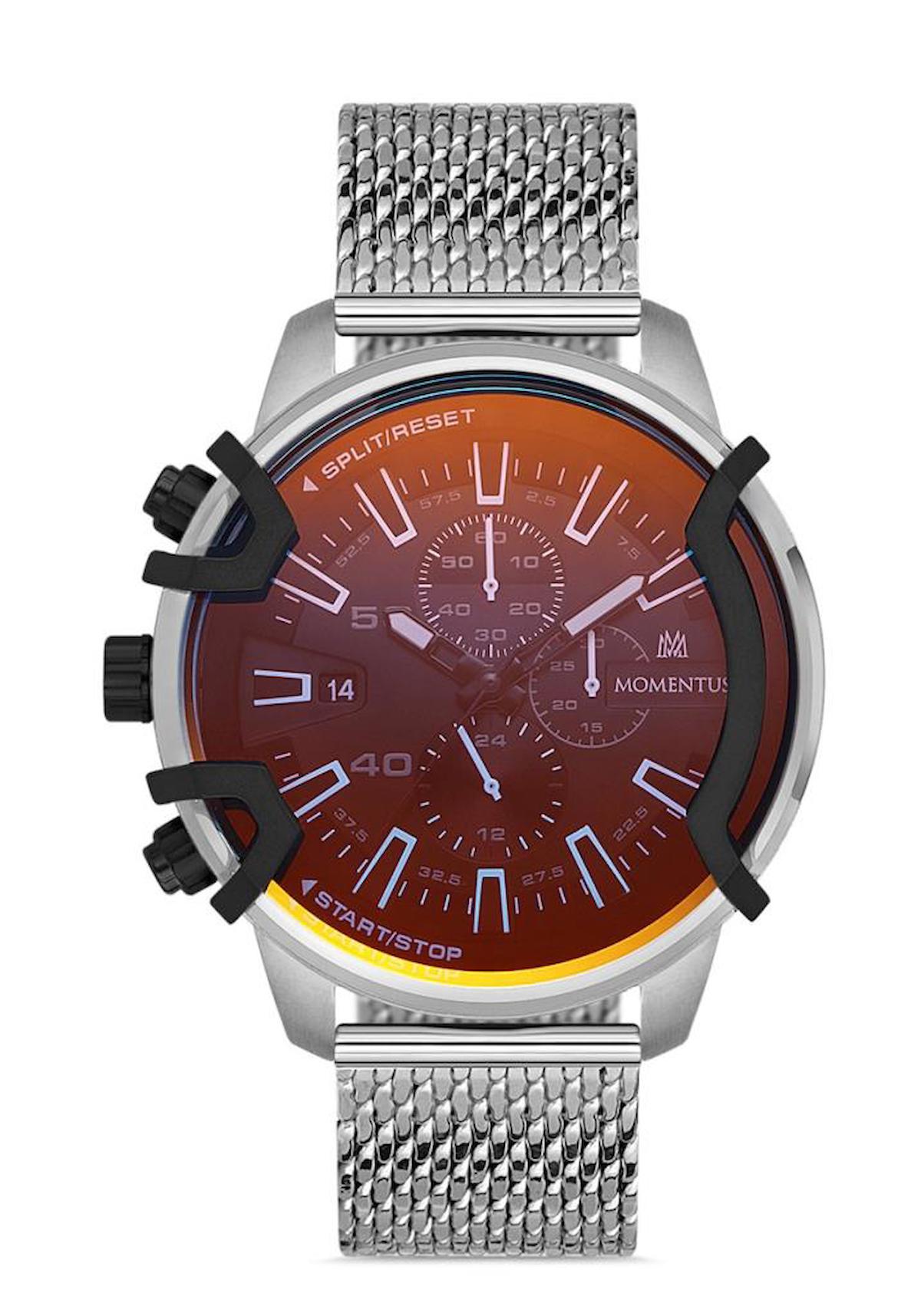 Momentus SM364S-04SX Takvimli 44 mm Çelik Kordon Analog Erkek Kol Saati