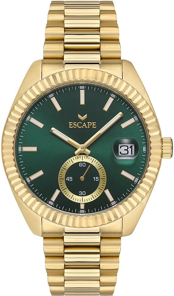 Escape ESCP102006 Takvimli 44 mm Altın Çelik Kordon Analog Erkek Kol Saati