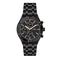 Ferro FM31378A-G Takvimli 45 mm Siyah Çelik Kordon Analog Erkek Kol Saati