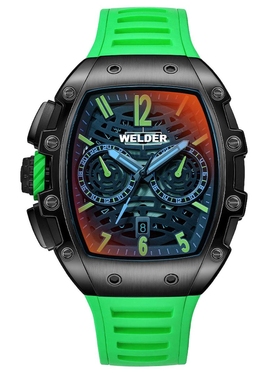 Welder Watch WRM2008-R Pusulalı Takvimli 44 mm Yeşil Silikon Kordon Analog Kol Saati