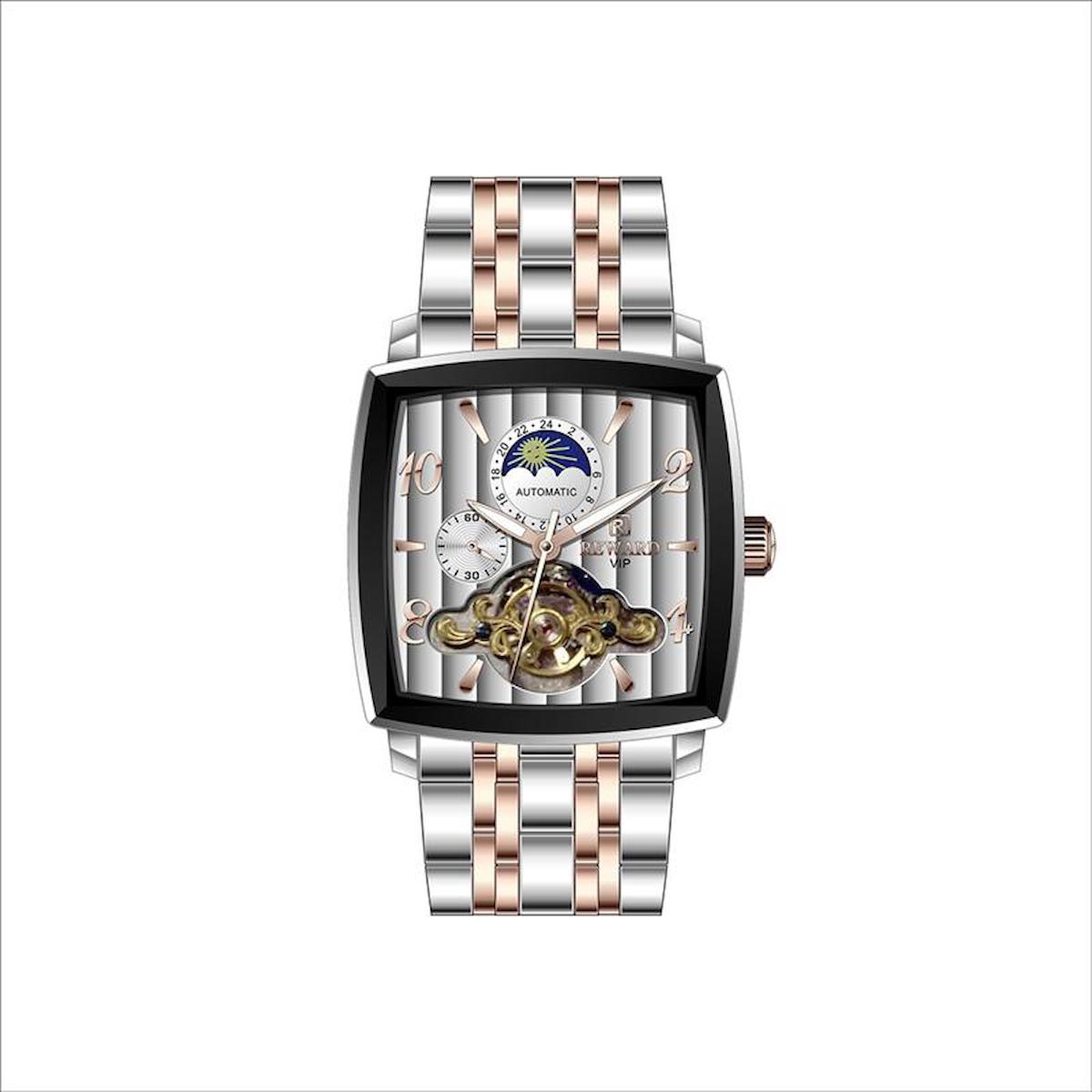 Reward A143500 42 mm Gri-Rose Gold Metal Kordon Analog Erkek Kol Saati