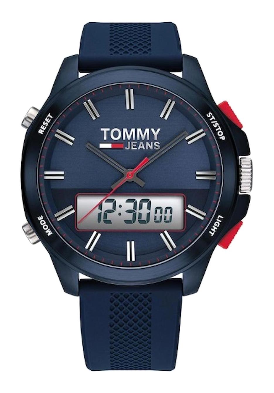 Tommy Hilfiger TH1791761 45 mm Lacivert Silikon Kordon Analog Erkek Kol Saati