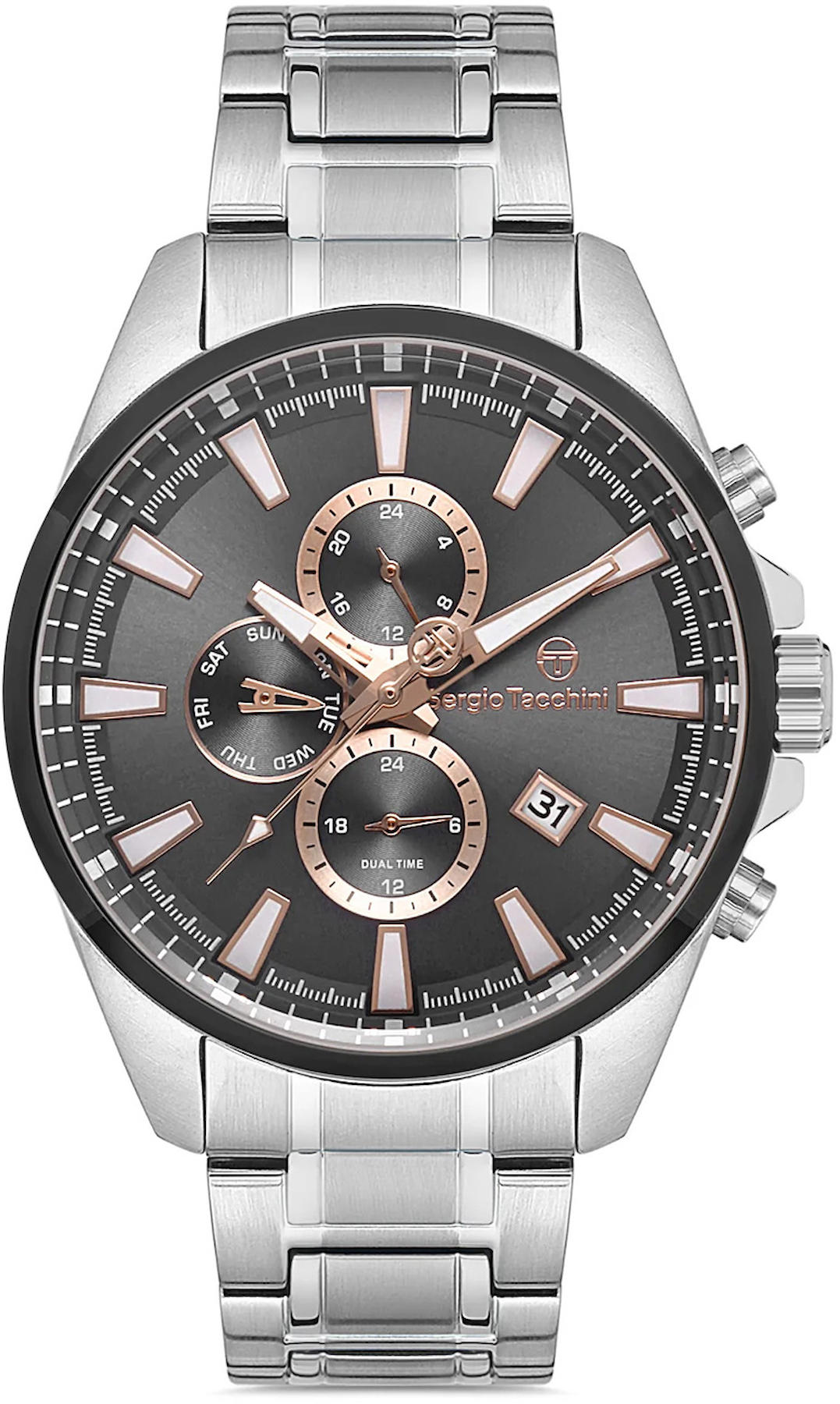 Sergio Tacchini ST.1.10167.1 Takvimli 43 mm Çelik Kordon Analog Kol Saati