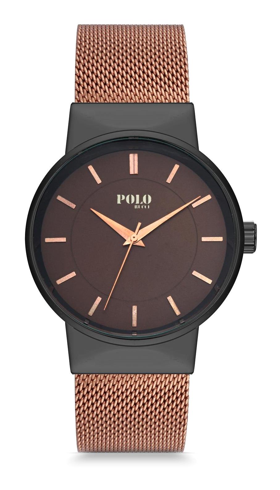 Polo Rucci PEG27004C 44 mm Siyah Metal Kordon Analog Erkek Kol Saati