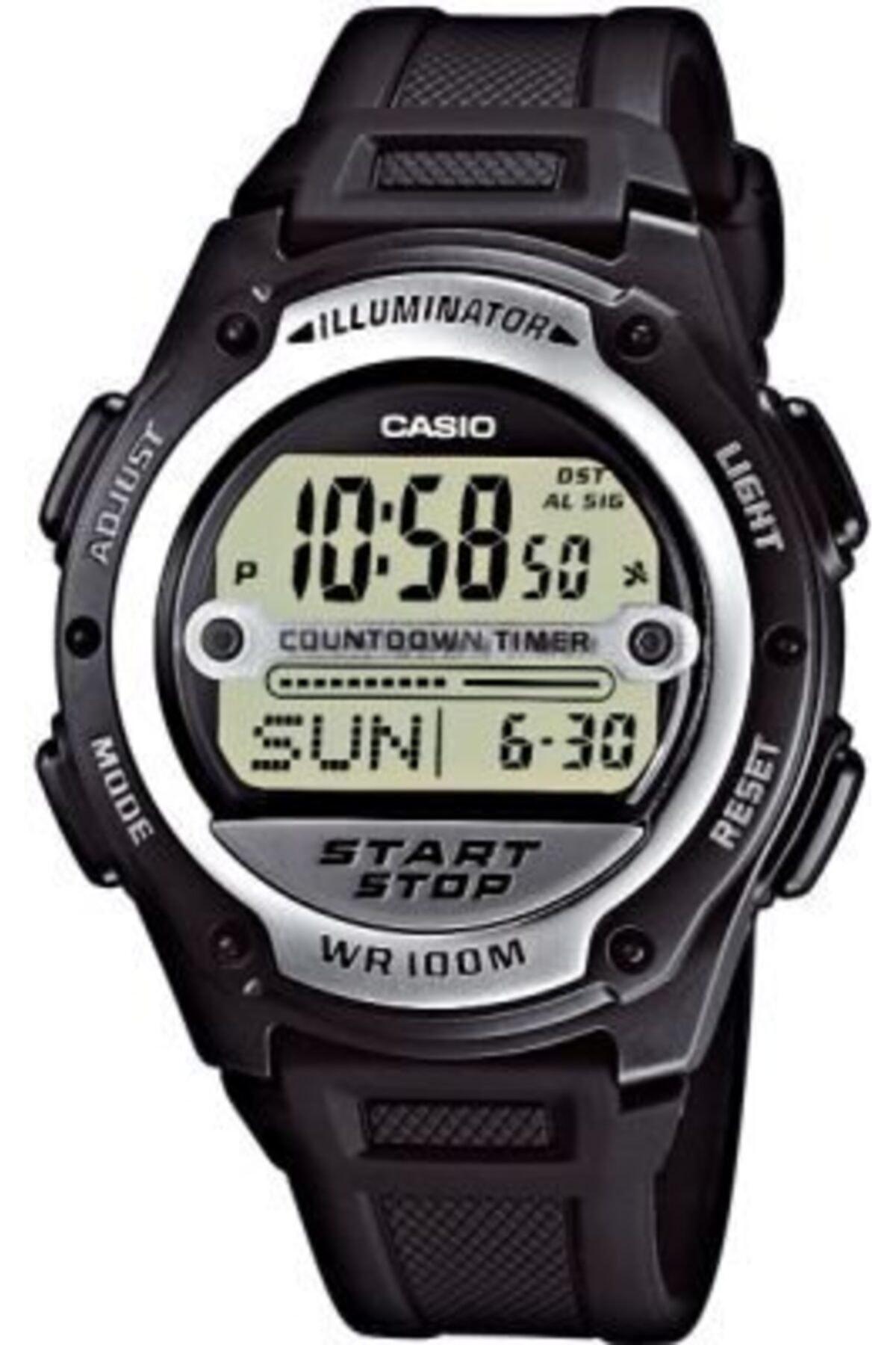 Casio W-756-1A Takvimli 40 mm Siyah Silikon Kordon Dijital Kol Saati