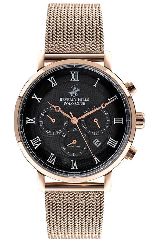 Beverly Hills Polo Club BP3020X460 Takvimli 42 mm Rose Gold Çelik Kordon Analog Erkek Kol Saati