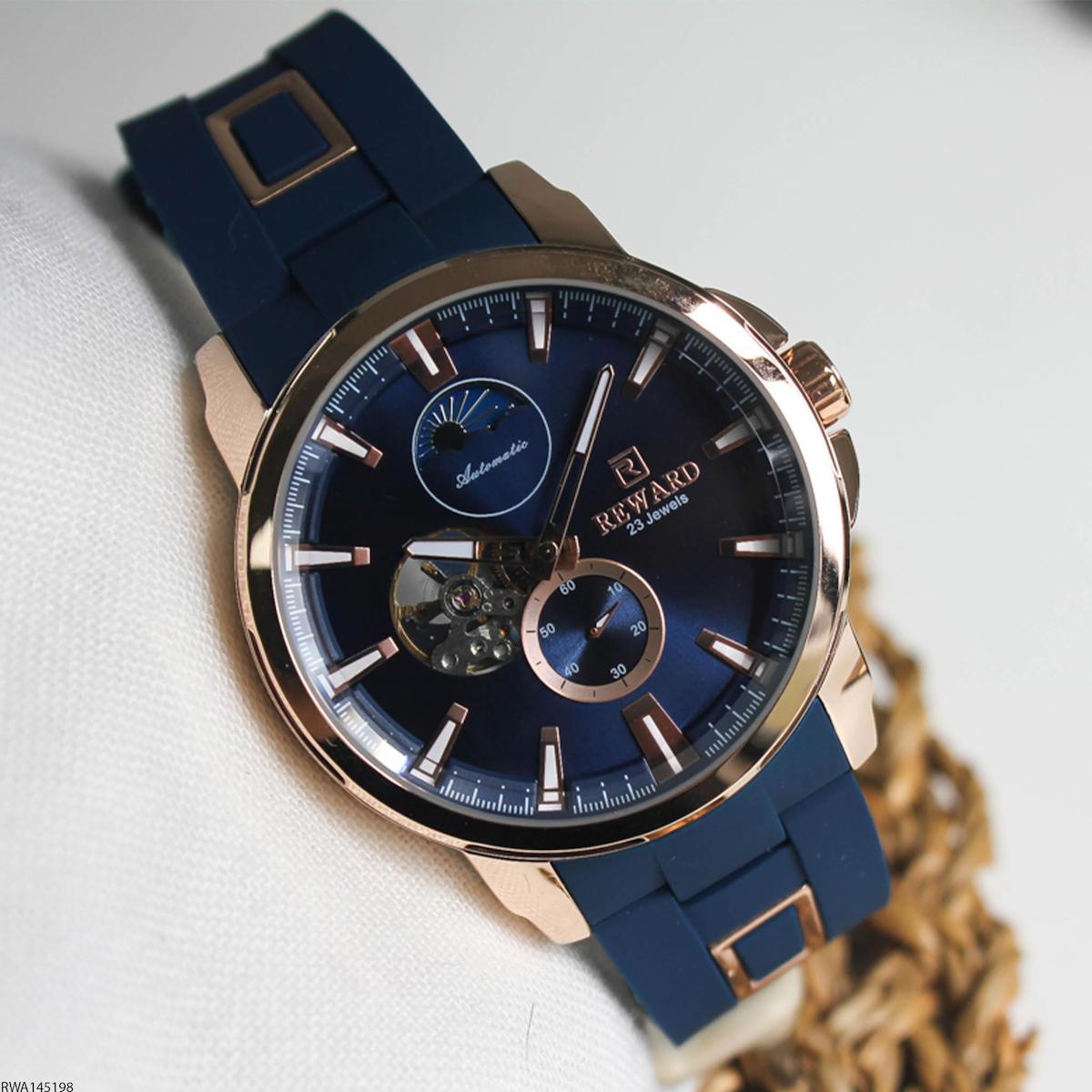 Reward RWA145198 48 mm Lacivert Silikon Kordon Analog Erkek Kol Saati