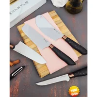 Castle Kitchen Black Copper Serisi 4 Lü Mutfak Bıçak Seti ( Nakiri - Börek Salata - Sivri Şef - Sıyırma Doğrama )