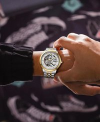 Reward RPT469-7 44 mm Gri-Sarı Metal Kordon Analog Erkek Kol Saati