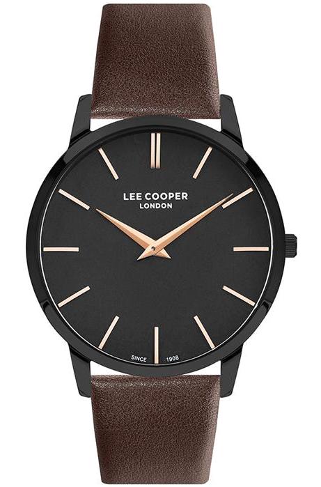 Lee Cooper LC07251.052 44 mm Kahverengi Deri Kordon Analog Erkek Kol Saati