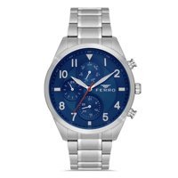 Ferro FM-31919A-A3 Takvimli 44 mm Çelik Kordon Analog Erkek Kol Saati