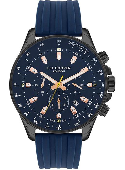 Lee Cooper LC07223.099 Takvimli 41 mm Lacivert Silikon Kordon Analog Erkek Kol Saati