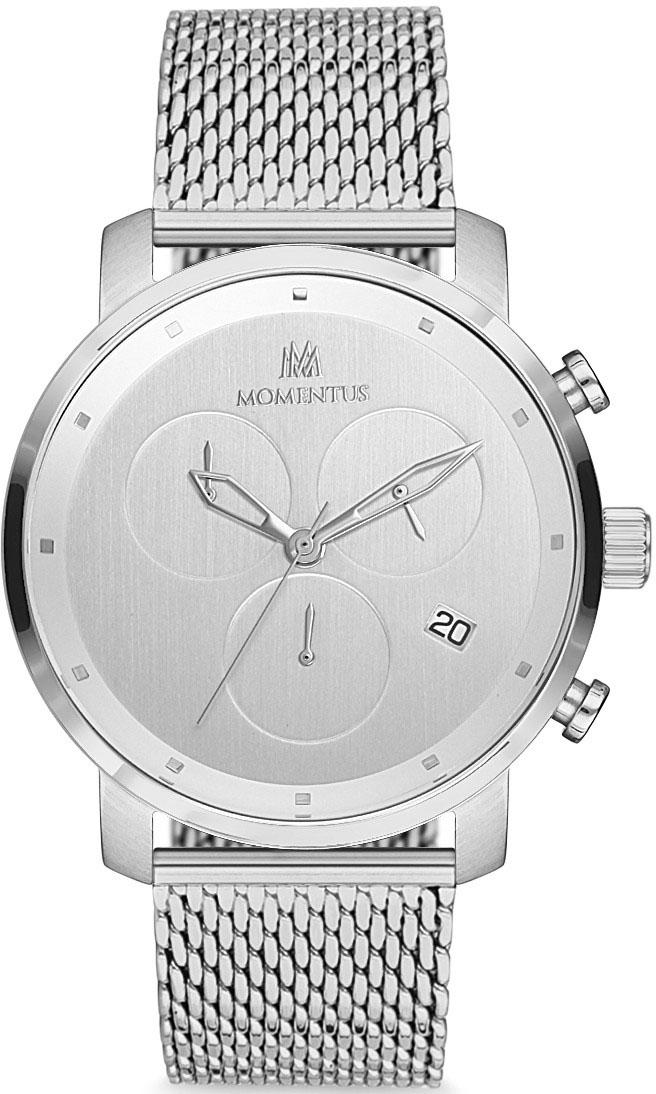 Momentus CC105S-02SS Takvimli 44 mm Çelik Kordon Analog Kol Saati
